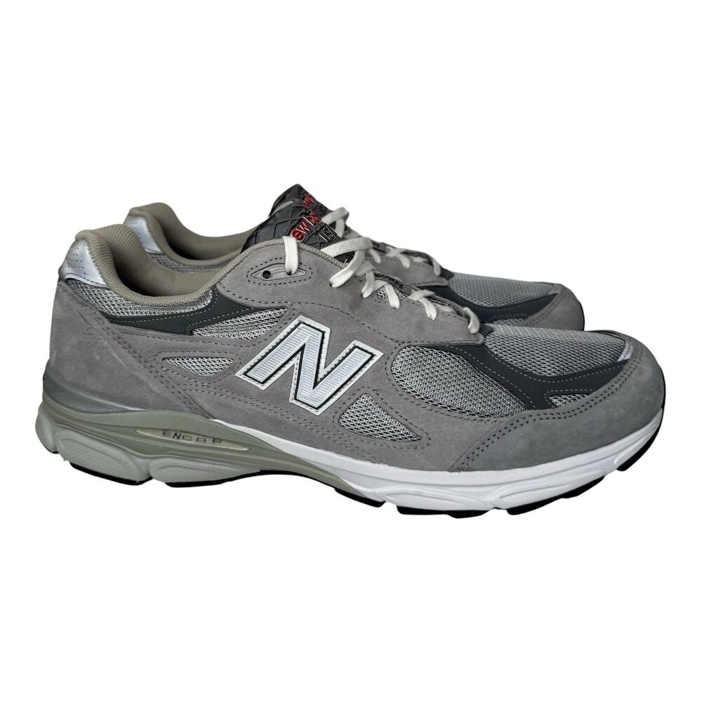 New Balance 990v3 Shoes Made in USA M990GL3 Mens Size 16 B Narrow Grey Running